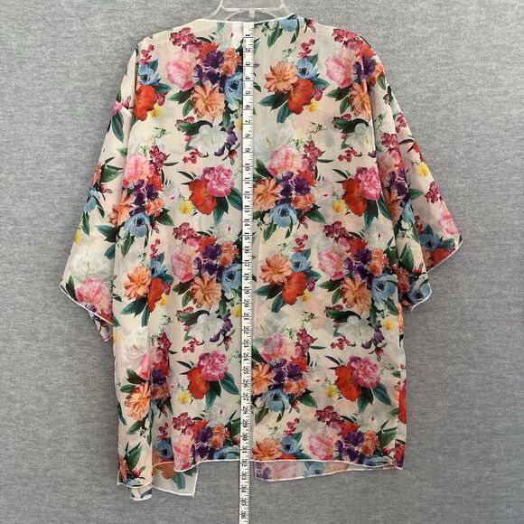 Kari Jobe Sheer Floral Boho Kimono One Size Garden Collection Fairycore Romantic - Picture 6 of 11